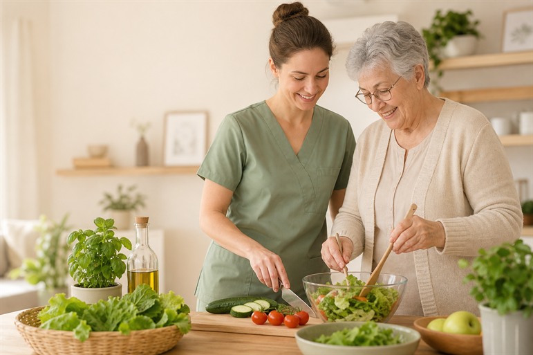 Gemeinsame Mahlzeitenzubereitung mit DuoCare in Herne