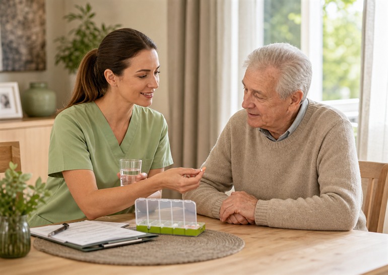 Sichere Medikamentengabe durch eine DuoCare Pflegefachkraft